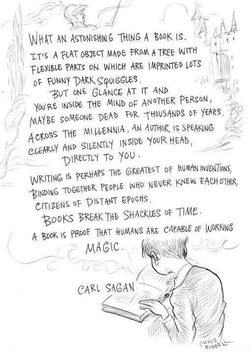 What an astonishing thing a book is.